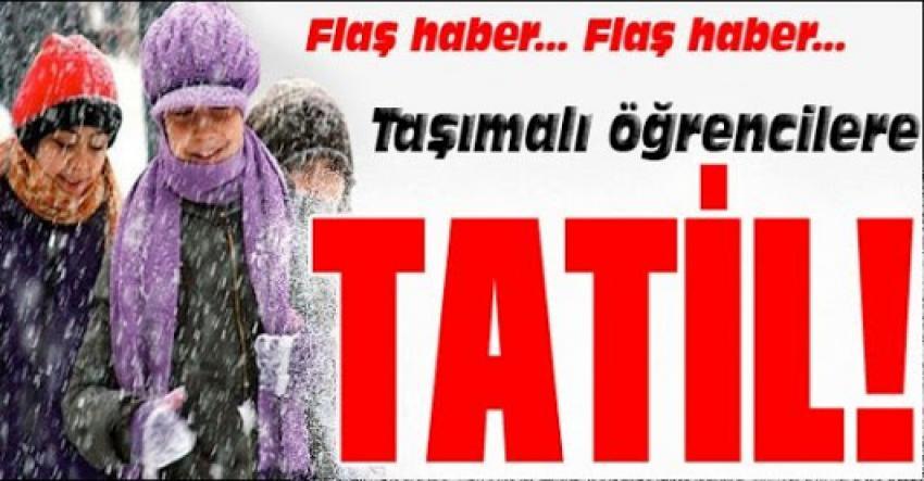 Taşımalı Öğrencilere Kar Tatili