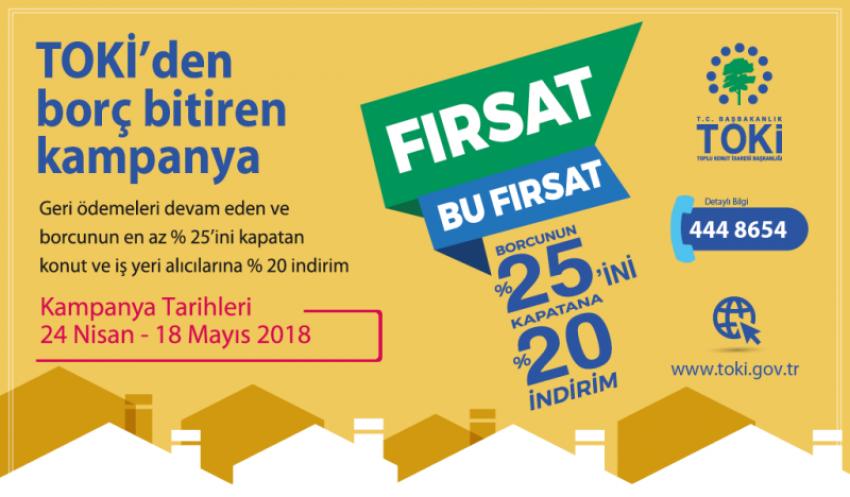 TOKİ'de Yüzde 20 İndirim Kampanyası Başlıyor