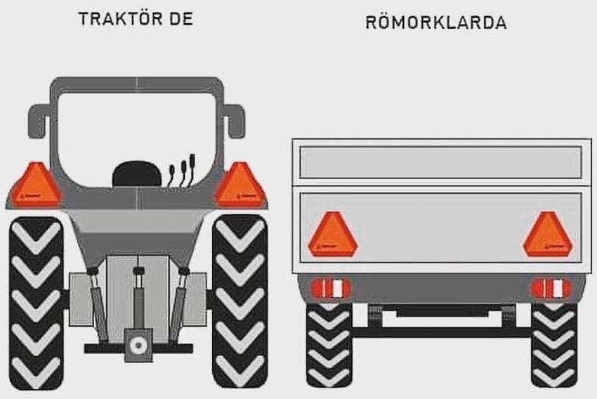 Traktör ve Römorklara reflektörü ihmal etmeyin