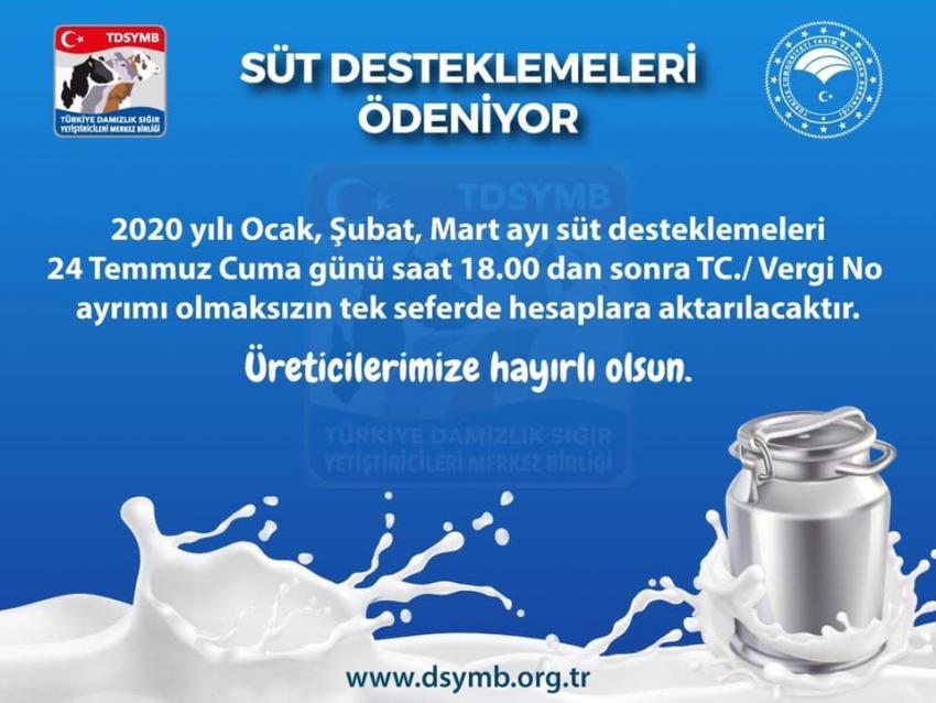 Ürgüp Ziraat Odası, Süt Desteklemeleri Bugün Ödeniyor