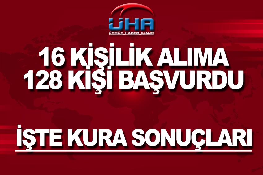 16 Kişilik TYP Alımına 128 Kişi Başvurdu (İşte Sonuçlar)