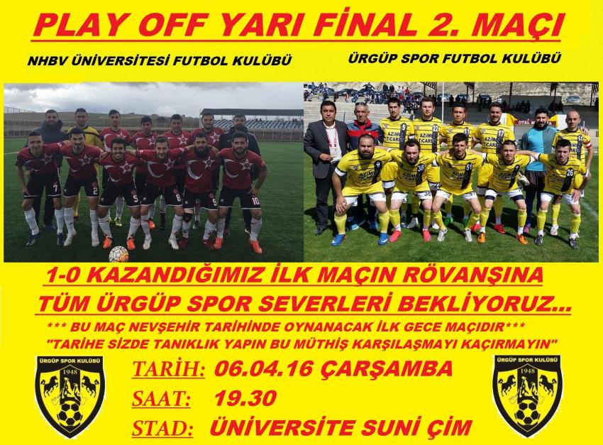 Haydi Ürgüp Futbol Takımına Sahip Çık! Bugün 19:30'da