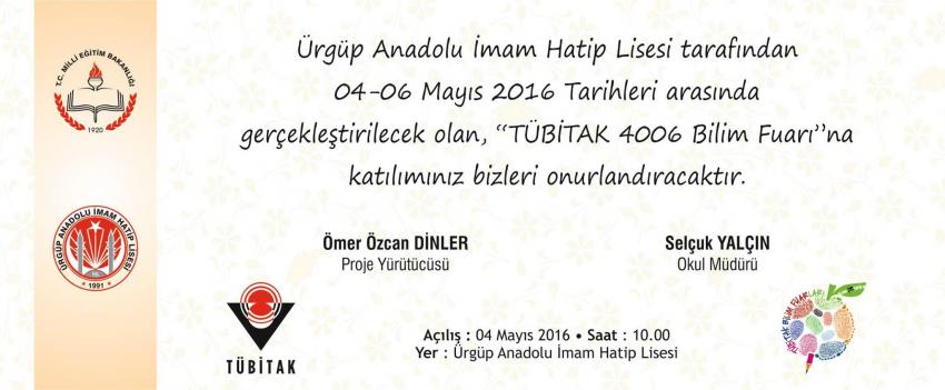 Ürgüp Anadolu İmam Hatip Lisesi Tübitak Fuarı Düzenliyor