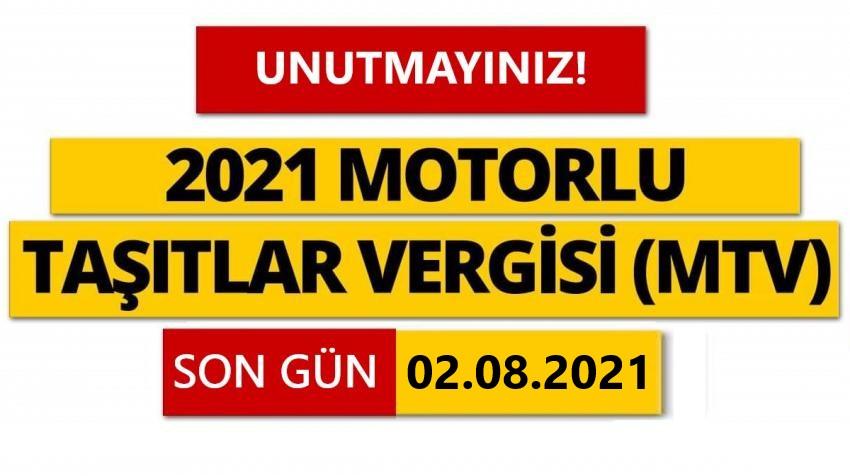 Motorlu Taşıt (MTV) İkinci Taksit Ödemeleri Unutmayınız!