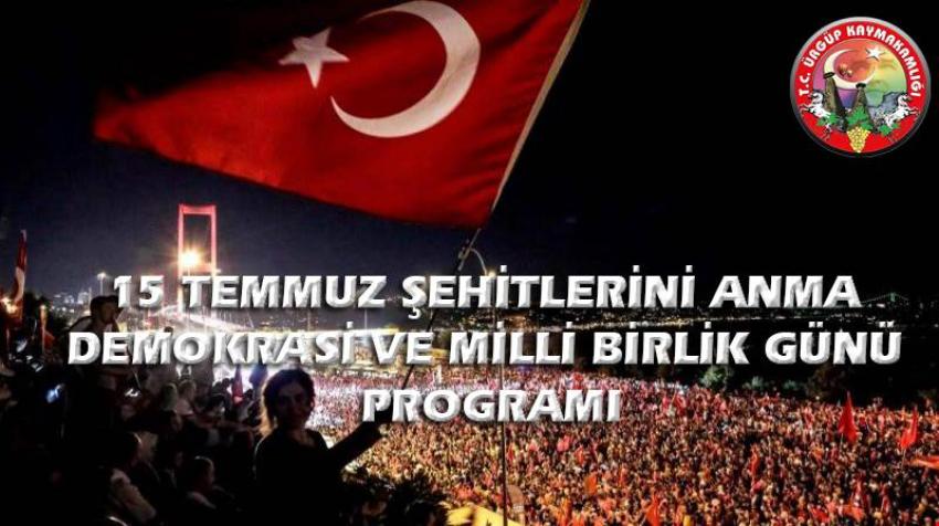 15 Temmuz Şehitlerini Anma Demokrasi ve Milli Birlik Günü Programı