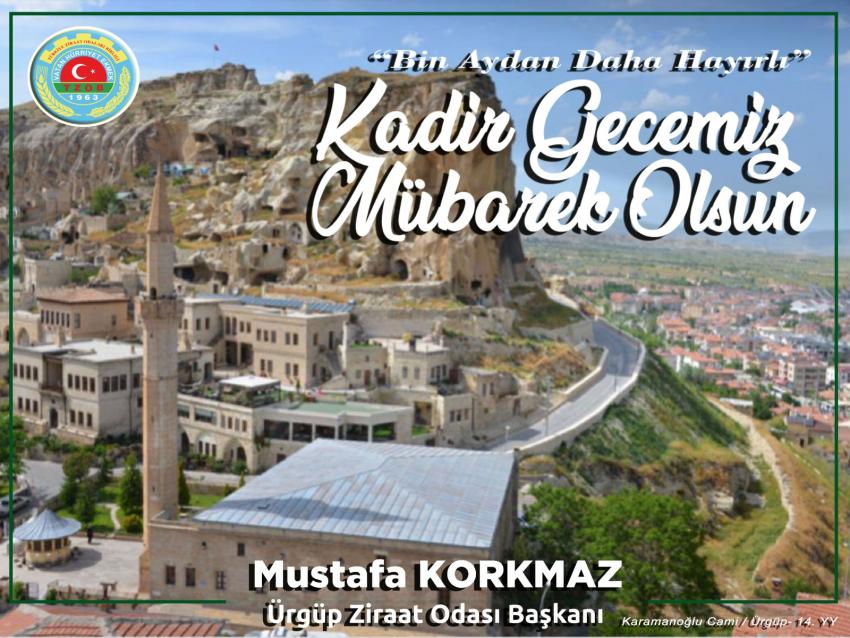 Başkan Mustafa Korkmaz 'Kadir gecemiz kutlu, dualarımız kabul olsun'