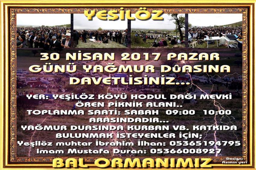 Yağmur Duası Yapılacak