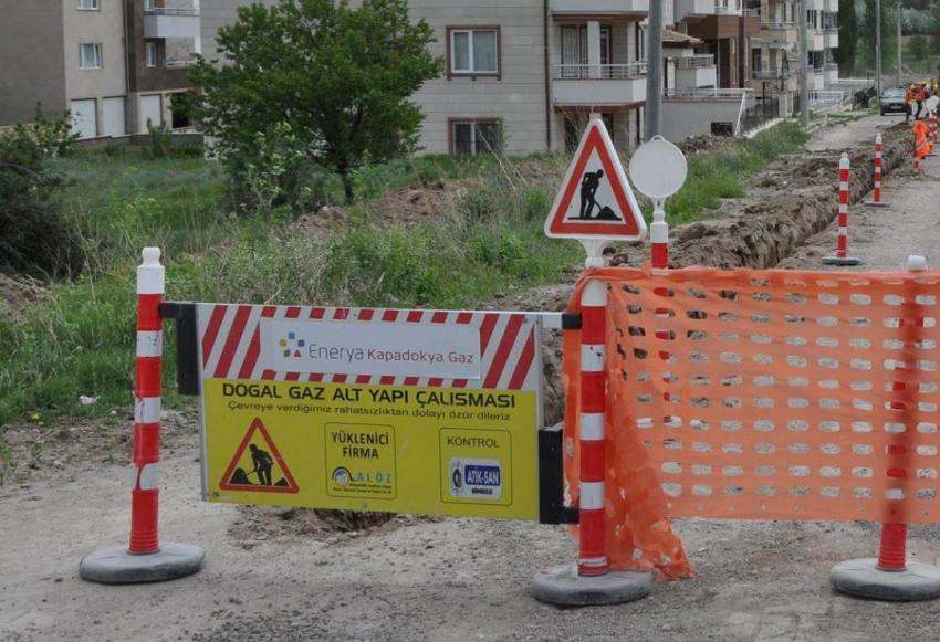 Ürgüp'te Doğalgaz Çalışmaları Kaldığı Yerden Başladı