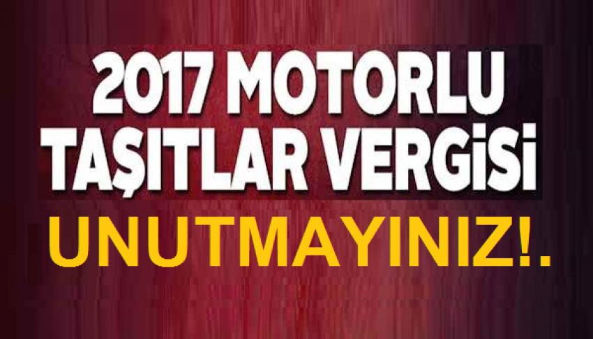 (MTV) Motorlu Taşıtlar Verginizi Yatırmayı Unutmayınız!