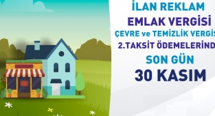 Emlak ve Çevre Temizlik Vergisi Son Ödeme Günü 30 Kasım