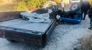 Traktör Devrildi 1 Yaralı