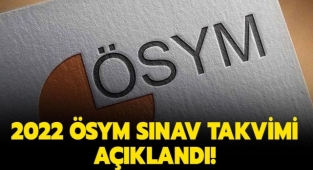 ÖSYM Sınav Takvimi yayınlandı
