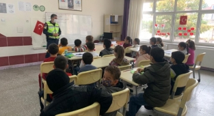 Ürgüp, İbrahimpaşa Köyü İlkokulunda Öğrencilere Trafik Eğitimi Verildi
