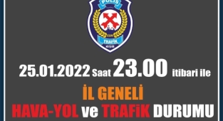 Saat 23:00 itibari ile Nevşehir İl Geneli Hava, Trafik ve Yol Durumu!
