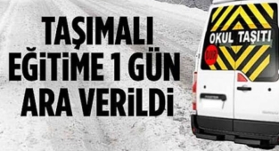 Taşımalı eğitime bir gün ara verildi (5 Şubat 2025 Çarşamba)