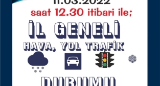 İl geneli hava yol trafik durumu (anlık)