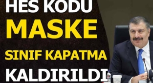 Maske ve HES kodu zorunluluğu kaldırıldı