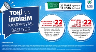 TOKİ'nin indirim kampanyası 22 Mart'ta başlıyor
