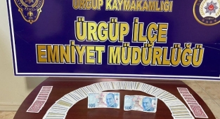 Ürgüp'te iş yerine kumar baskını: 3 kişiye 5 bin 457 TL ceza