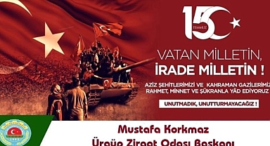 Başkan Korkmaz 'Vatan milletin, irade milletin Türkiye aşkına'
