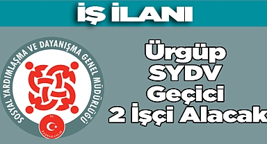 Ürgüp Sosyal Yardımlaşma Vakfı Geçici Personel Alımı (SYDV)
