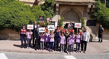Ürgüp'te yaya geçitlerinde “Yayalara Öncelik Duruşu Hayata Saygı Duruşu” yapıldı
