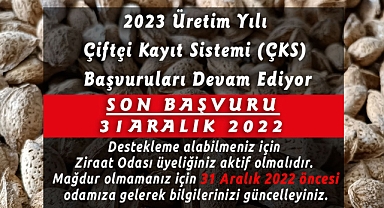 2023 Üretim Yılı ÇKS Kayıtları İçin Son Gün 31 Aralık 2022