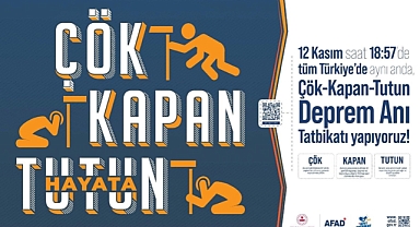 Bugün Saat 18.57'ye Dikkat! Deprem tatbikatı yapılacak!