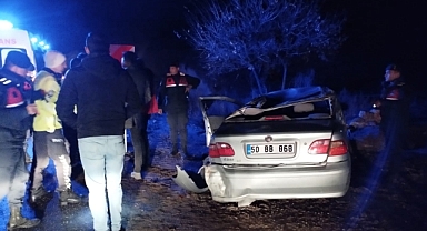 Sürücüsünün Direksiyon Hakimiyetini Kaybettiği Otomobil Takla Attı
