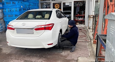 Ürgüp'te kış öncesi oto lastikçilerin yoğun mesaisi başladı