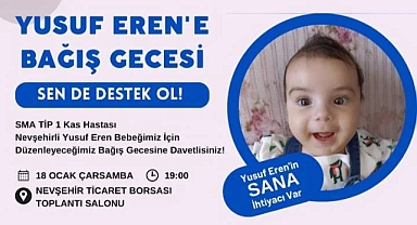 Yusuf Eren için 18 Ocak'ta bağış gecesi düzenleniyor