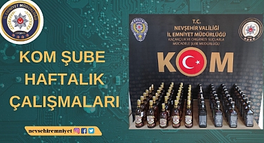 Nevşehir'de 61 şişe kaçak viski ele geçirildi