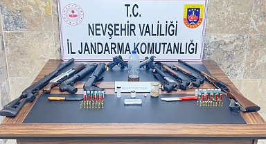 Ürgüp’te evden adeta cephanelik çıktı