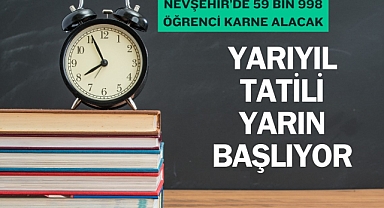 Nevşehir’de 59 bin 998 karne alacak