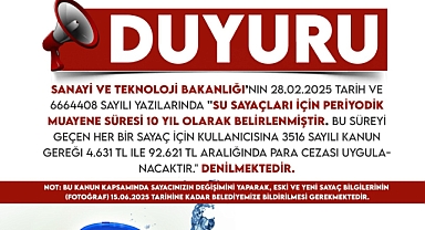 Zorunlu Su Sayaç Değişiminde Son 25 Gün!!!