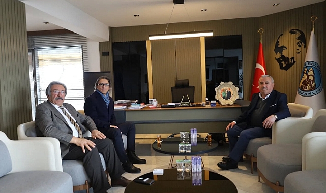 Başkan Genç, Halkbank Müdürü Polat İle Avanos Belediye Başkanı Sarıtaş'ı Ziyaret etti