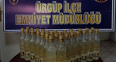 Ürgüp'te kaçak içki operasyonu! Çok sayıda sahte içki ele geçirildi