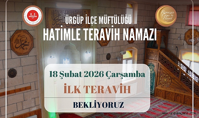 Ürgüp'te Hatim İle Teravih Namazı Eyüp Sultan Camiinde Kılınacak