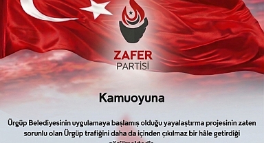 Zafer Partisi Ürgüp İlçe Başkanlığı’ndan Kamuoyuna 
