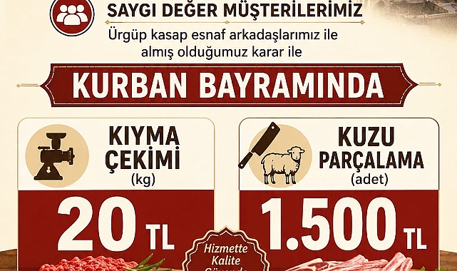 Kasap Engin, Ürgüp'te et çekimi için fiyat belirlendi 