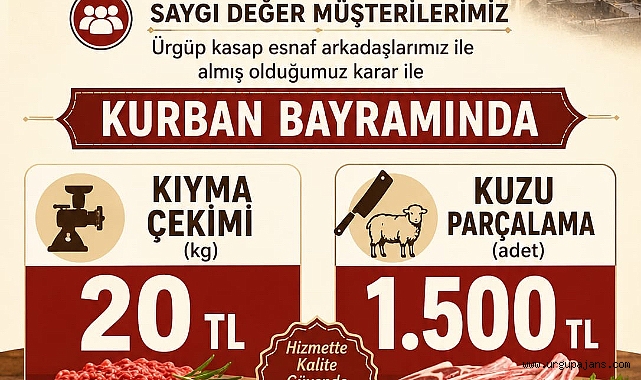 Kasap Engin, Ürgüp'te et çekimi için fiyat belirlendi 
