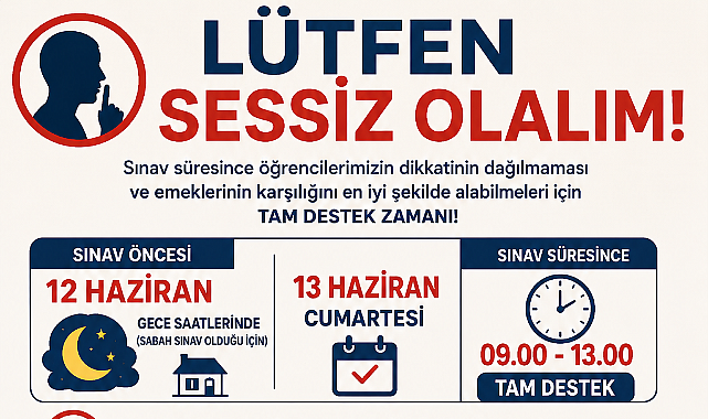 LGS Öncesi ve Sınav Süresince Sessizlik Çağrısı