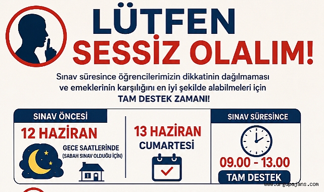 LGS Öncesi ve Sınav Süresince Sessizlik Çağrısı