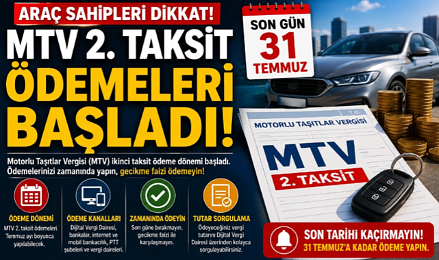 MTV ikinci taksit ödemeleri başladı