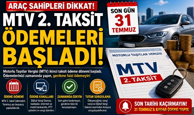 MTV ikinci taksit ödemeleri başladı