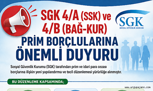 SSK ve BAĞKUR PRİM BORÇLULARINA DUYURU