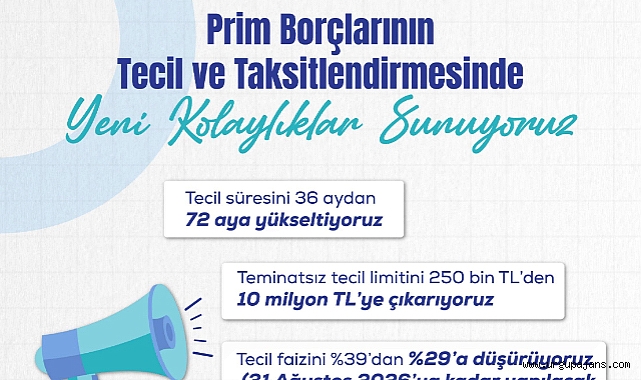 SSK ve BAĞKUR PRİM BORÇLULARINA DUYURU