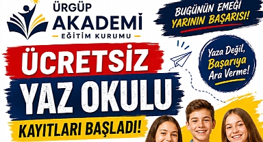 ÜRGÜP AKADEMİ'DE ÜCRETSİZ YAZ OKULU KAYITLARI BAŞLADI! 