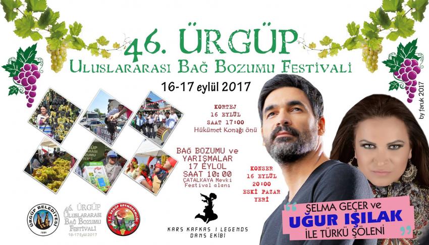46. Ürgüp Uluslararası Bağ Bozumu Festivali Başlıyor