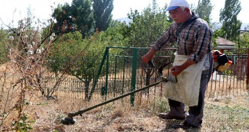 70 Yaşındaki Ali Gökduman Köyün Her Yerini Temizliyor